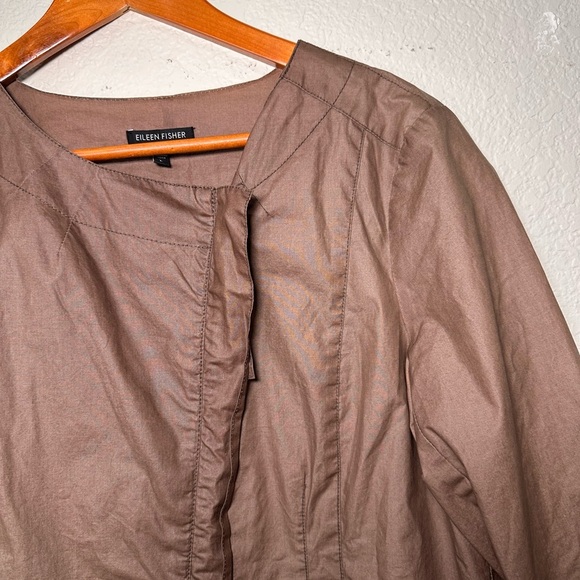 Eileen Fisher Chocolate Utility Jacket Large - Picture 5 of 9